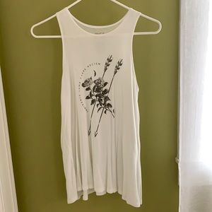 RVCA White Graphic Tank Top